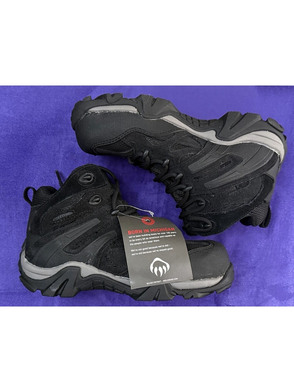 NEW Wolverine W881017 Wilderness Mid Hiker Steel Toe CT WP Black Boots Womens 6